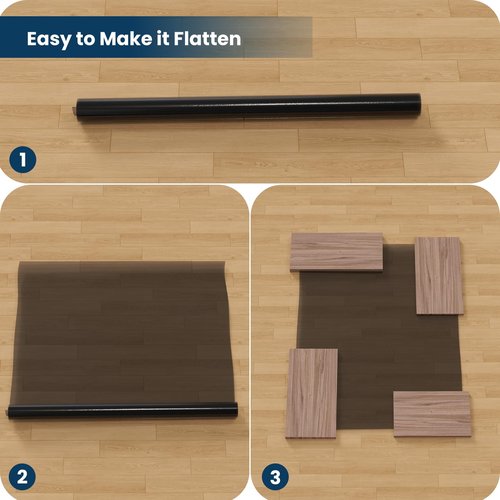 Translucent Black Chair Mat for Hard Floors, 3'×5' Vinyl Floor Mats for Home Office, Durable Non-Slip Hard Floor Protector, Waterproof Plastic Splat Mat, Pet Litter Mat