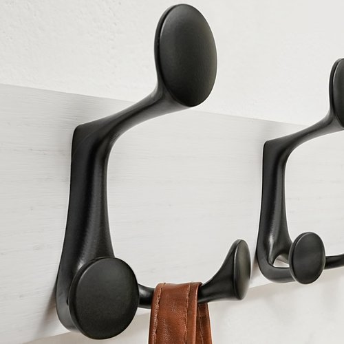 SKOLOO 24-Inch White Wood Coat Rack Wall Mount with 5 Triple Hooks - Ideal for Family Entrances, Classrooms, and Pet Supplies Storage - Perfect Coat Hooks for Wall