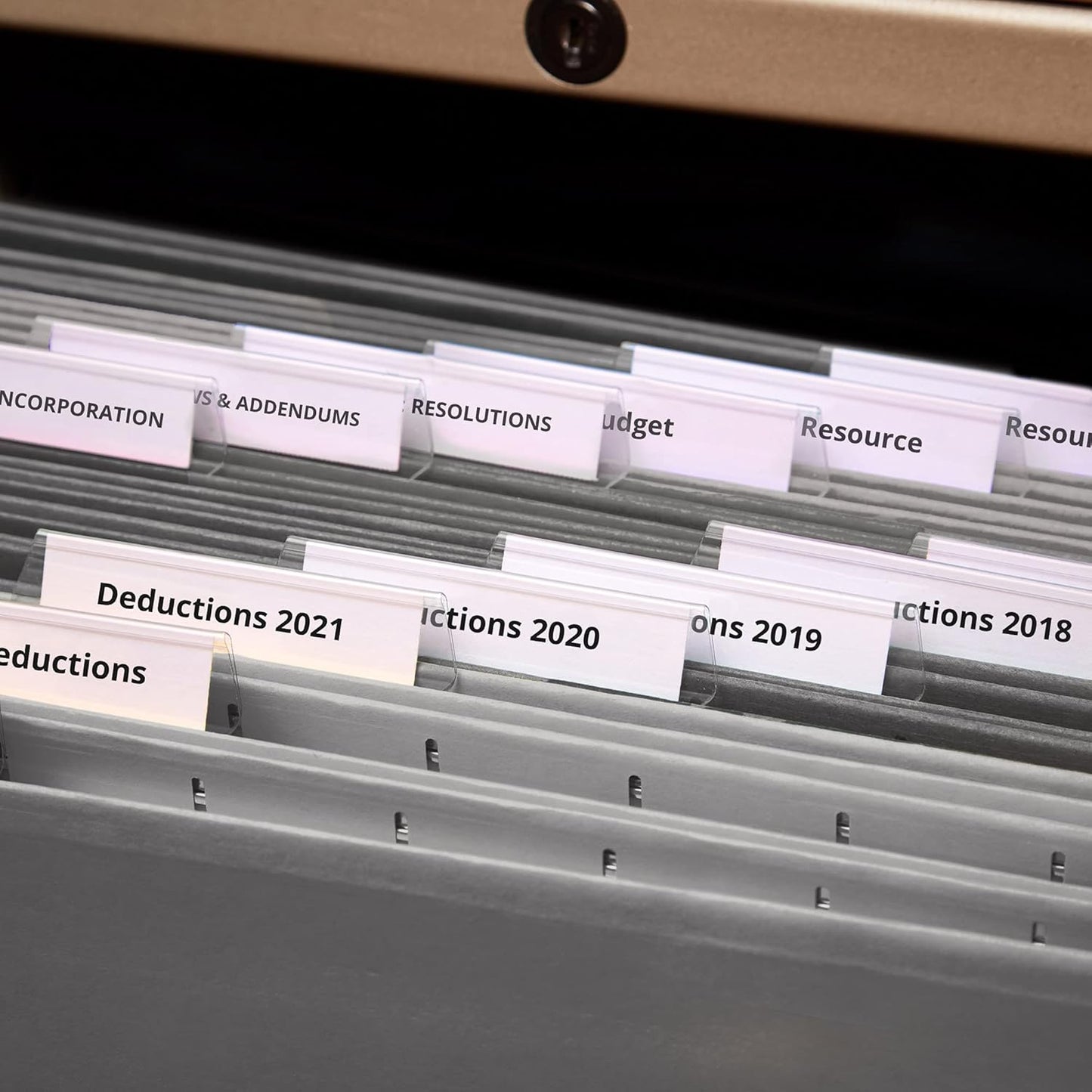 Avery Hanging File Folder Tabs - 1/5 Cut Clear Inserts | 20 Tabs for Organized Filing