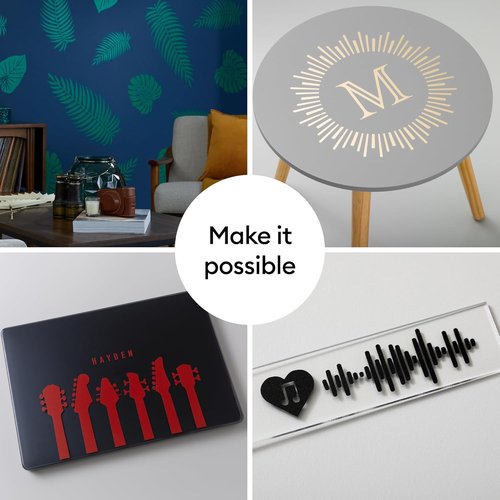 Cricut® Removable Vinyl - Black, 12" x 10 ft | Perfect for Easy Crafting Projects