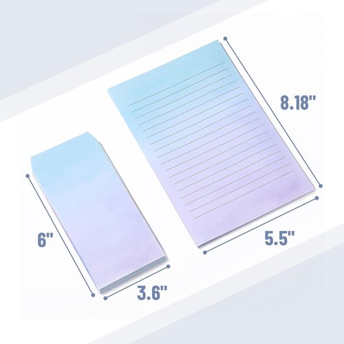 Mr. Pen Stationery Set - 30 Letter Writing Papers with 18 Envelopes | Cute 8.18 x 5.5 Inch Design
