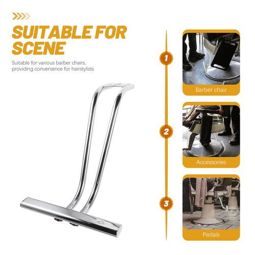Hemoton Heavy Duty Salon Chair Footrest - Hairdressing Foot Rest, Stainless Steel Replacement Pedal, Barber Chair Part, Attachment Footplates, Salon Accessory