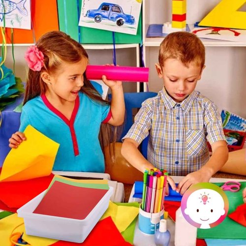 RHBLME 12 Pack White Plastic Trays for Kids Arts and Crafts, Flat Storage Tray Organizer Bin Letter Size Paper Trays for Classroom, Stackable Paper Tray for School Office Organization