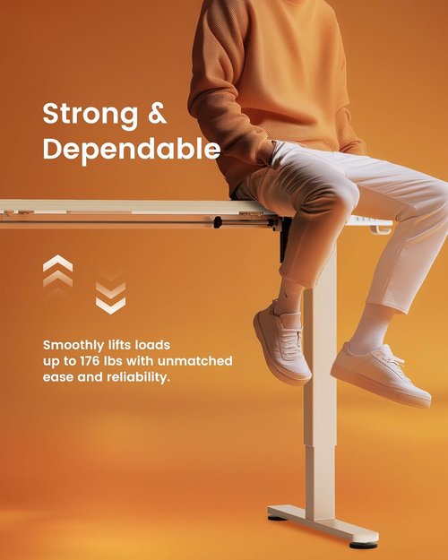 ErGear Electric Standing Desk - Height Adjustable Sit Stand Desk, 44 x 24 Inches, Natural Finish