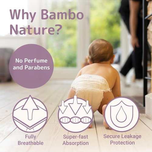 Bambo Nature Eco-Friendly Training Pants - Size 4 (15-31 Lbs) | 22 Count Pack