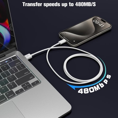 Car Carplay Cable for iPhone 16/15,iPhone16/15 Plus 16/15Pro16/15Pro Max charger ,USB A to USB C for Carplay USB C Cord, iPad USB C Cable 10th, iPad Air Car Charger Cable Cord Replacement 3FT (White)