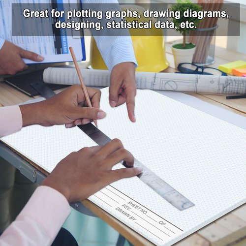 2 Pack 100 Sheets 11" x 17" Isometric Graph Paper Pad Landscape for 3D Designs Architecture Landscaping Engineering Drafting (Landscape)