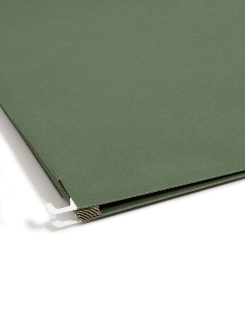 Smead Hanging Pocket with Full-Height Gusset, 3-1/2" Expansion, Letter Size, Standard Green, 10 per Box (64220), Pack of 1