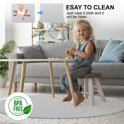 Heavy Duty Office Chair Mat for Carpet 36"x36" PVC Material Chair Mat for Carpeted Floor Slip Resistant Carpet Protector for Home Office Easy Glide Desk Floor Mat for Office Chair on Carpets(Clear)
