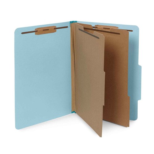 30 Legal Size Classification Folders, 2 Divider 2 Inch Tyvek Expansions, Durable 2 Prongs Designed to Organize Standard Law Client Files, Office Reports, 30 Legal Folders, Light Blue
