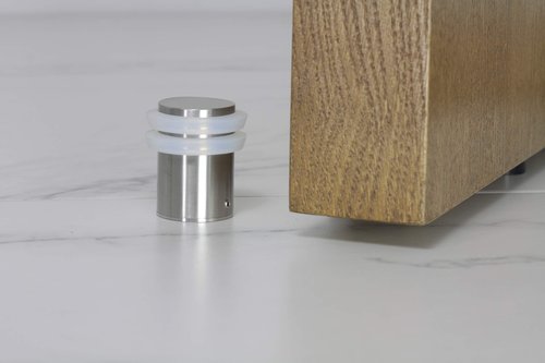 EVI Door Stopper | Stainless Steel Brass Floor Door Stop - Screw Fastening - Heavy Doors - 1.37 x 2.04 Inch Door Stop
