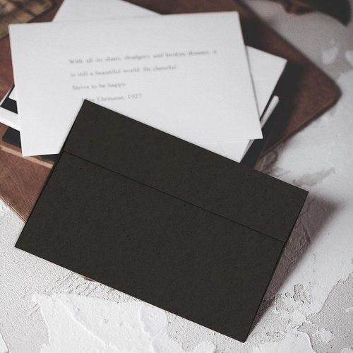 Goefun Black A7 Envelopes - 100 Pack Self-Seal Printable for Invitations & Greeting Cards | 5.25 x 7.25 in, 120GSM