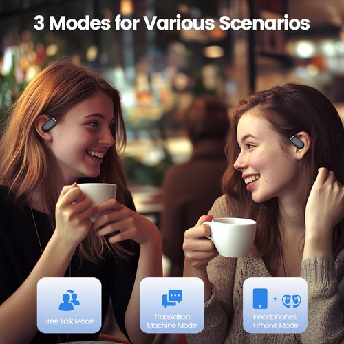 AI Translation Earbuds Real Time, Open Ear with Charging case B0FBFR5VJ6
