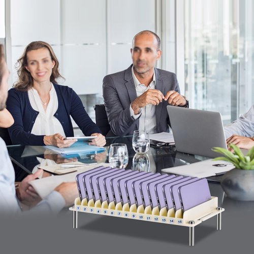 Consfly Multifunctional Desk Organizer - Classroom Cell Phone Organizer with 15 Slots for Office, School, Home