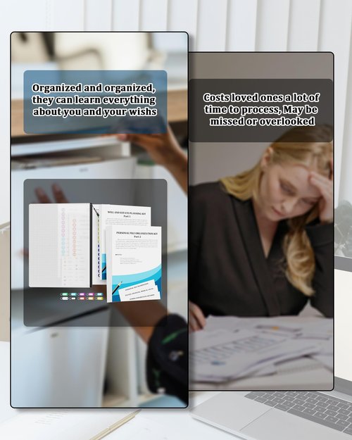 2-in-1 Estate Kit, Include Estate Planning Kit and Personal File Organization Kit, With Detailed Instruction, Planning Living Wills, Estate POA, and Organization of Important Personal Information