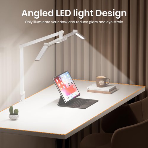 Ultra Bright Architect Desk Lamp with Clamp,Transformable LED Desk Lamp for Home Office,Tall Overhead Led Desk Light[41" Long Dimmable Light Bar],Auto Dimmable Desktop Table Lamp for Drawing Artist
