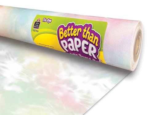 Teacher Created Resources Purple, Blue, and Tie-Dye Color Wash Better Than Paper Bulletin Board Rolls (Set of 2)