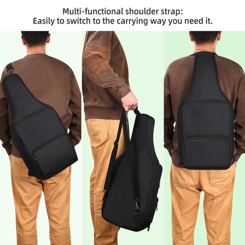 LEFOR·Z Carrying Case Compatible with PDP RIFFMASTER Wireless Guitar Controller,Travel Storage Backpack Bag Fits for PlayStation/XBOX Guitar Controller/Laptop/Cable with Shoulder Strap