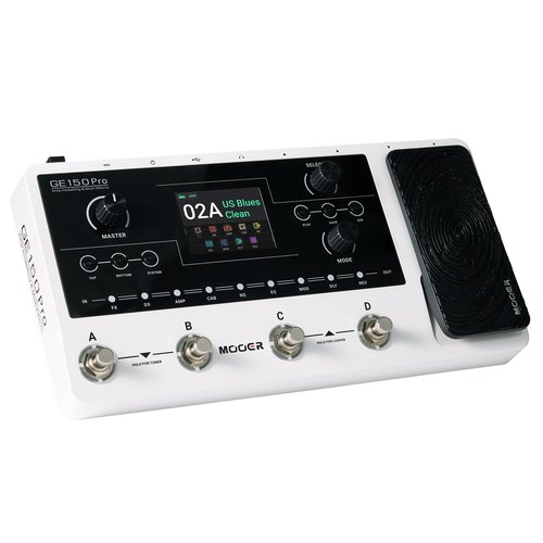 MOOER GE150 Pro Guitar Amp Modelling Multi Effects, Reverb, Delay, Looper Drum with 4 Footswiches, Expression Pedal, USB OTG Live Recording, MNRS GNR and GIR Loader