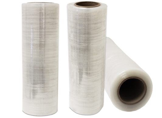 16"x1500' Stretch Film/Pallet Wrap 12 Rolls 80 Gauge Industrial Strenght 20 Microns Clear Cling Durable Adhering Packaging for Moving Heavy Duty Shrink Wrap Film by WholesaleArtsFrames-com