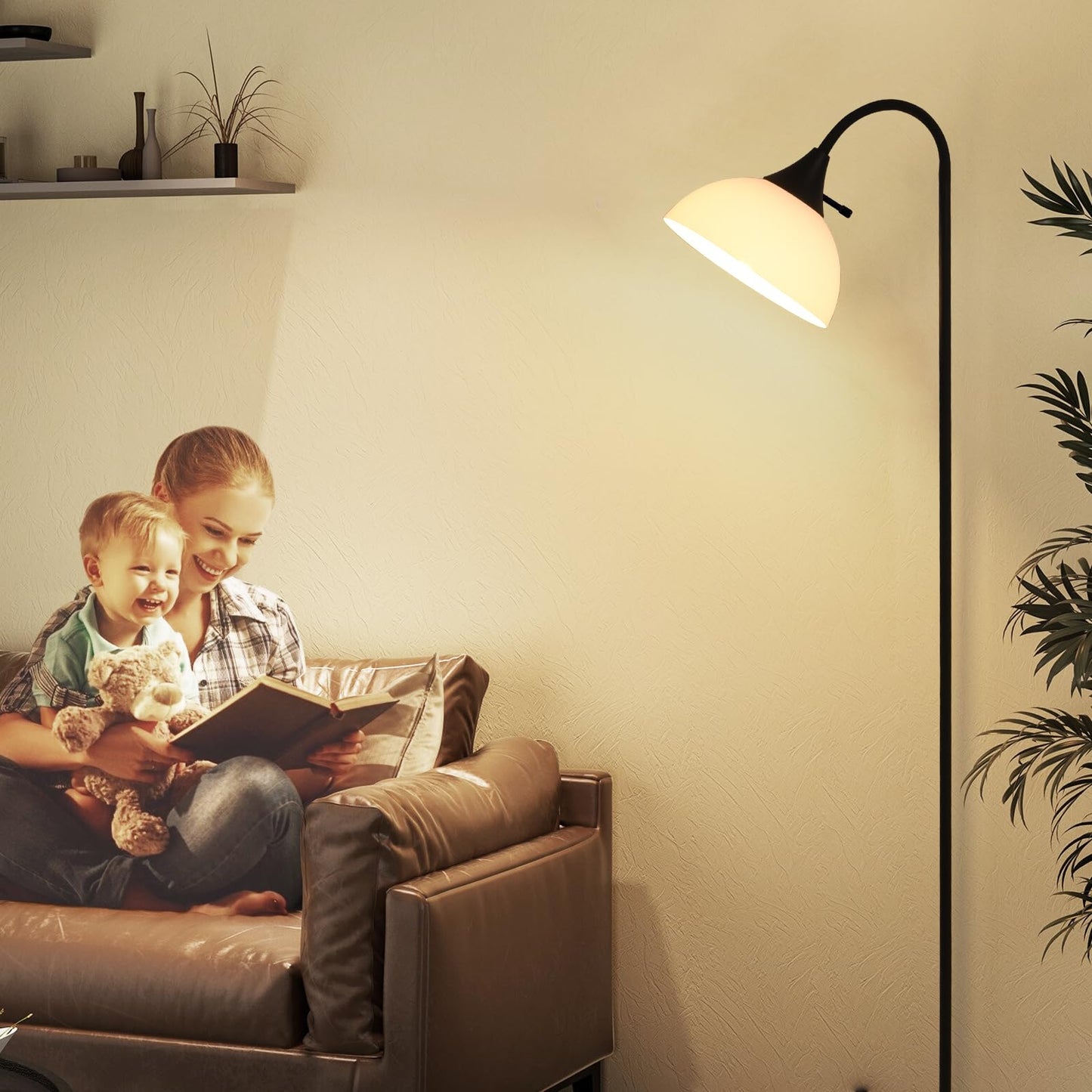GDRKNP Floor Lamps for Living Room with Remote Control, Stepless Brightness Adjustable and 2700K-6500K Color Temperature, Adjustable Standing Lamp, Tall Standing Lamp for Bedroom Living Room Office