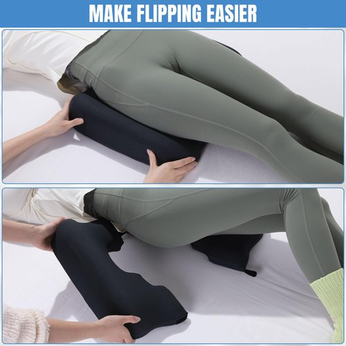 HOMBYS Memory Foam Bed Sore Cushions for Butt,Bedsore Pressure Relief Pillow for Sleeping and Sitting,Cushion for Bed Sores on Buttocks, T Shaped Opening Tailbone Pillow (Dark Grey)