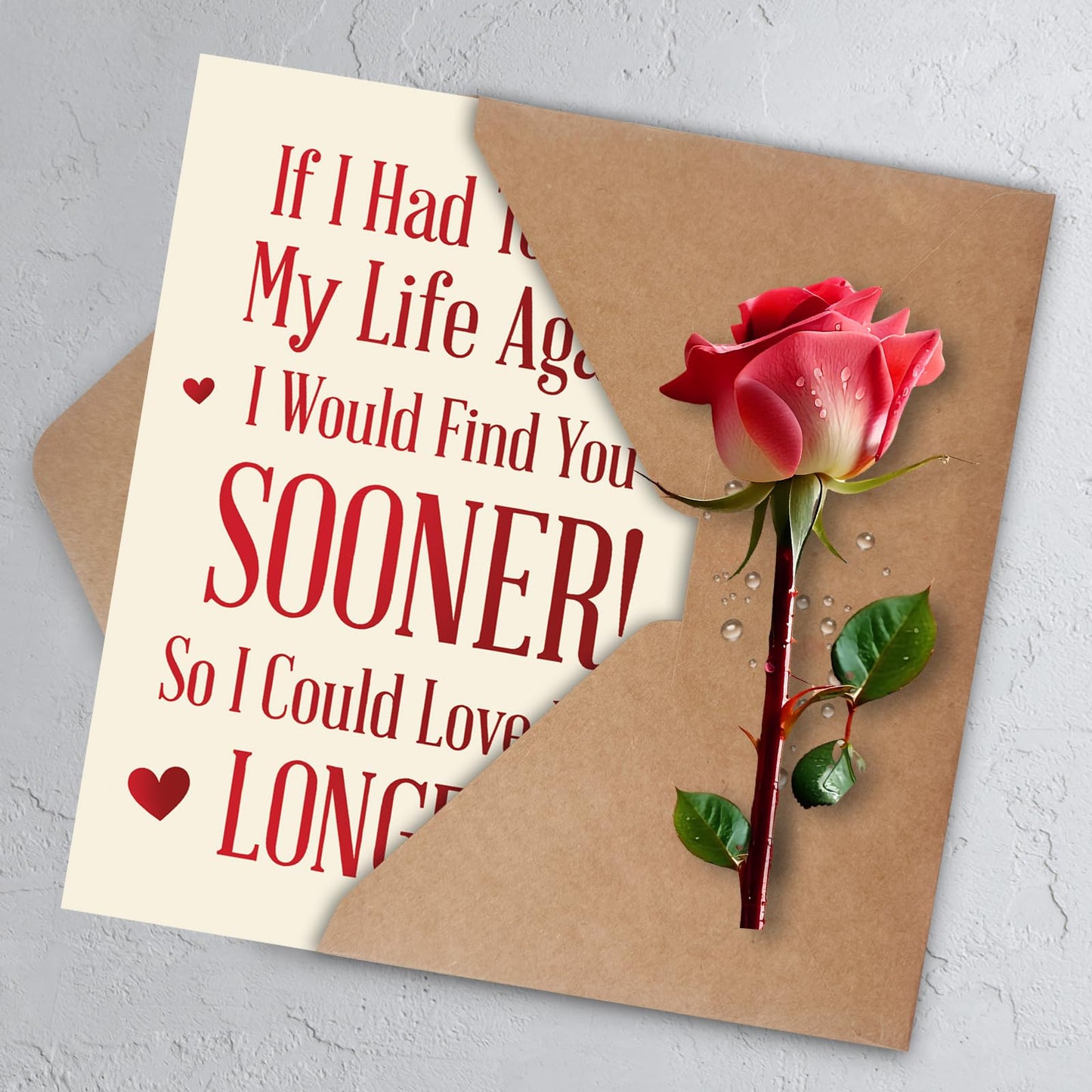 HEJOYN Anniversary Cards Gifts for Wife, Husband or Couple, Happy Wedding Anniversary Card Gifts for Him Her, Wedding Card for Boyfriend, Girlfriend, Men, Women, Valentine Day Cards