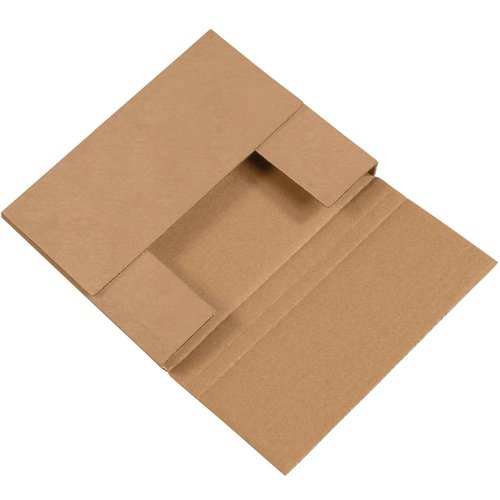 Aviditi Kraft Easy-Fold Corrugated Cardboard Mailing Boxes, 10 1/4" x 8 1/4" x 1 1/4",Pack of 50, Crush-Proof, for Shipping, Mailing and Storing