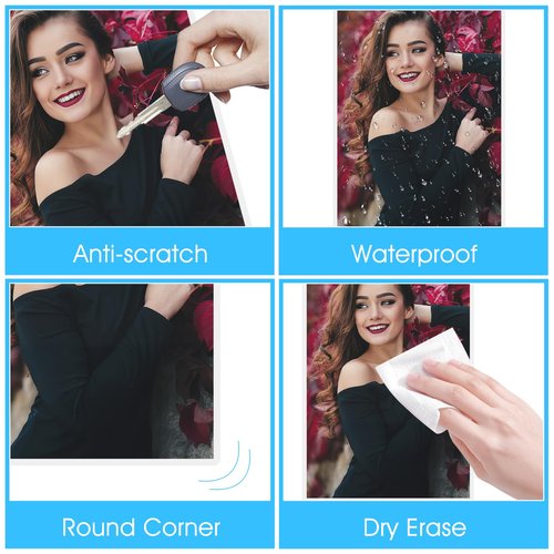 100 Pcs Matte Self Adhesive Laminating Sheets, 8.4 x 12.2 Inches Matte Finish Self Sealing Lamination Sheets, Clear Laminating Sheets No Machine Needed Self Sealing Laminate Sheets