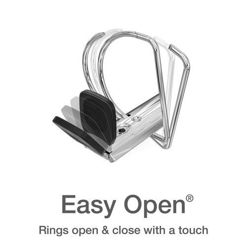 Oxford 3 Ring Binders, Binders for School and Office, 3 Inch ONE-Touch Easy Open D Rings, 3-Sided View Binder Covers, Xtralife Hinge, Non-Stick, PVC-Free, Black, 650-Sheet Capacity, 4 Pack (79914)