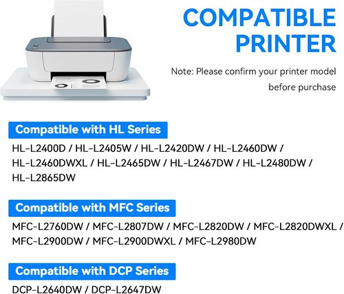 Brother 830XL High Yield Toner Cartridge - Compatible Replacement for TN830 & TN830XL | 2 Black Cartridges