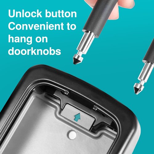 Puroma Key Lock Box - Outdoor Combination Security Lockbox for Realtors | Portable Key Storage Safe