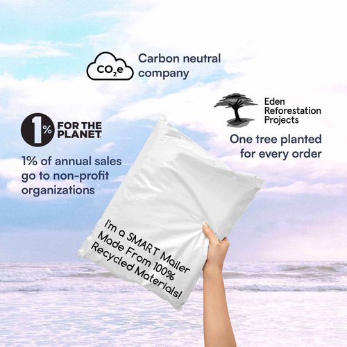 300 Count, 10x13 inch 100% Recycled Poly Mailers Eco Friendly Packaging Envelopes Supplies Mailing Bags 2.5 Mil Thick - SMART Mailer