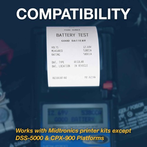 Midtronics A401 Thermal Printer Paper - Ships as a 10 pack/rolls