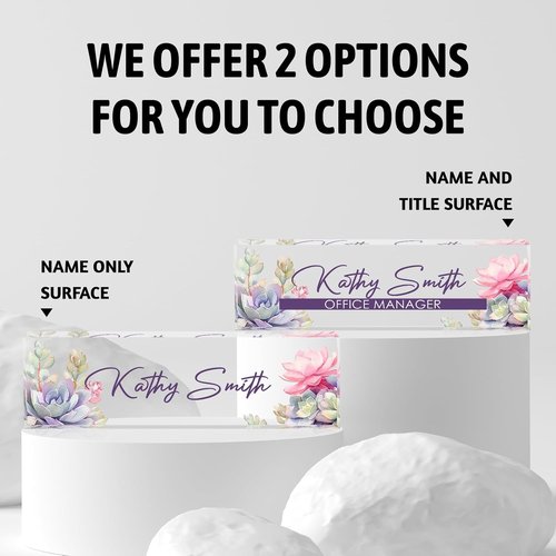 A-Blooming Personalized Desk Name Plate - Custom Acrylic Office Accessory | Unique Gifts for Coworkers & Teachers