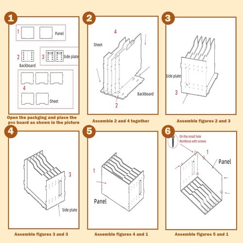 12x18 Construction Paper Organizer,6 Tier Construction Paper Organizer,File Sorter Storage,Large File Suitable for Home,School and Offices,White