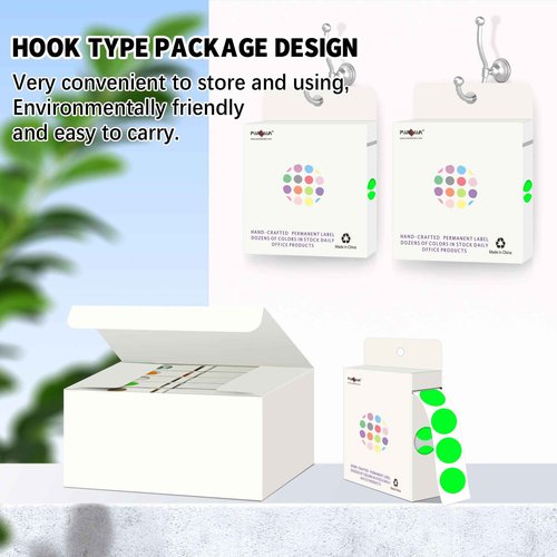 PARLAIM 10000PCS 1/2 Inch Round Color-Code Dot Stickers,Circle Color Coding Label Sticker for Home Office (Fluorescent Green)