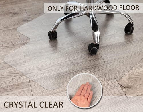 Office Chair Mat - Skiennix 48”x36” Clear Vinyl Floor Protector for Hardwood Floors | Easy Glide Design
