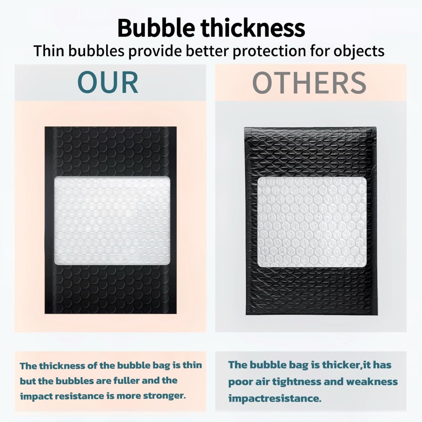 Cltowany 8.5×11 Bubble Mailers 50 Pack Waterproof Bubble Envelopes Self Seal Adhesive Shipping Bags for Small Business Shipping Books Clothes