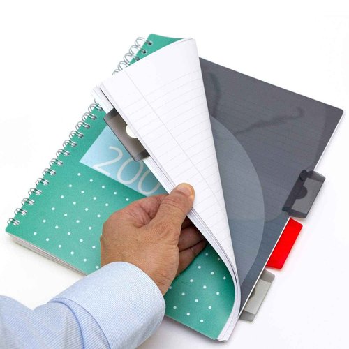 Pukka Pad 5 Subject Spiral Notebook 3-Pack - 200 Pages, 100 Sheets of 80GSM Paper with Repositionable Dividers & Perforated Edges, Office Planning & Organization - US Letter 8.5 X 11, Green Metallic