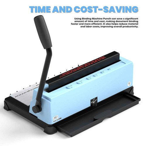 Manual Binding Machine Spiral Coil Binder, Spiral Binding Machine, Mefape Coil Binding Machine, Punching Max to 12 Sheets/Binding Max to 120 Sheets (TD-132)