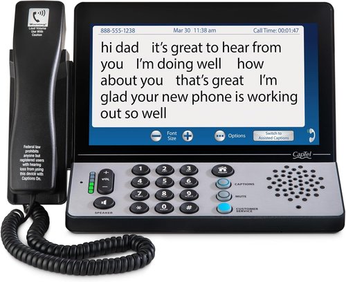 Hamilton CapTel 2400iSPNBT Captioned Telephone - Amplified Volume Control, Large Touch Screen, Wi-Fi Enabled
