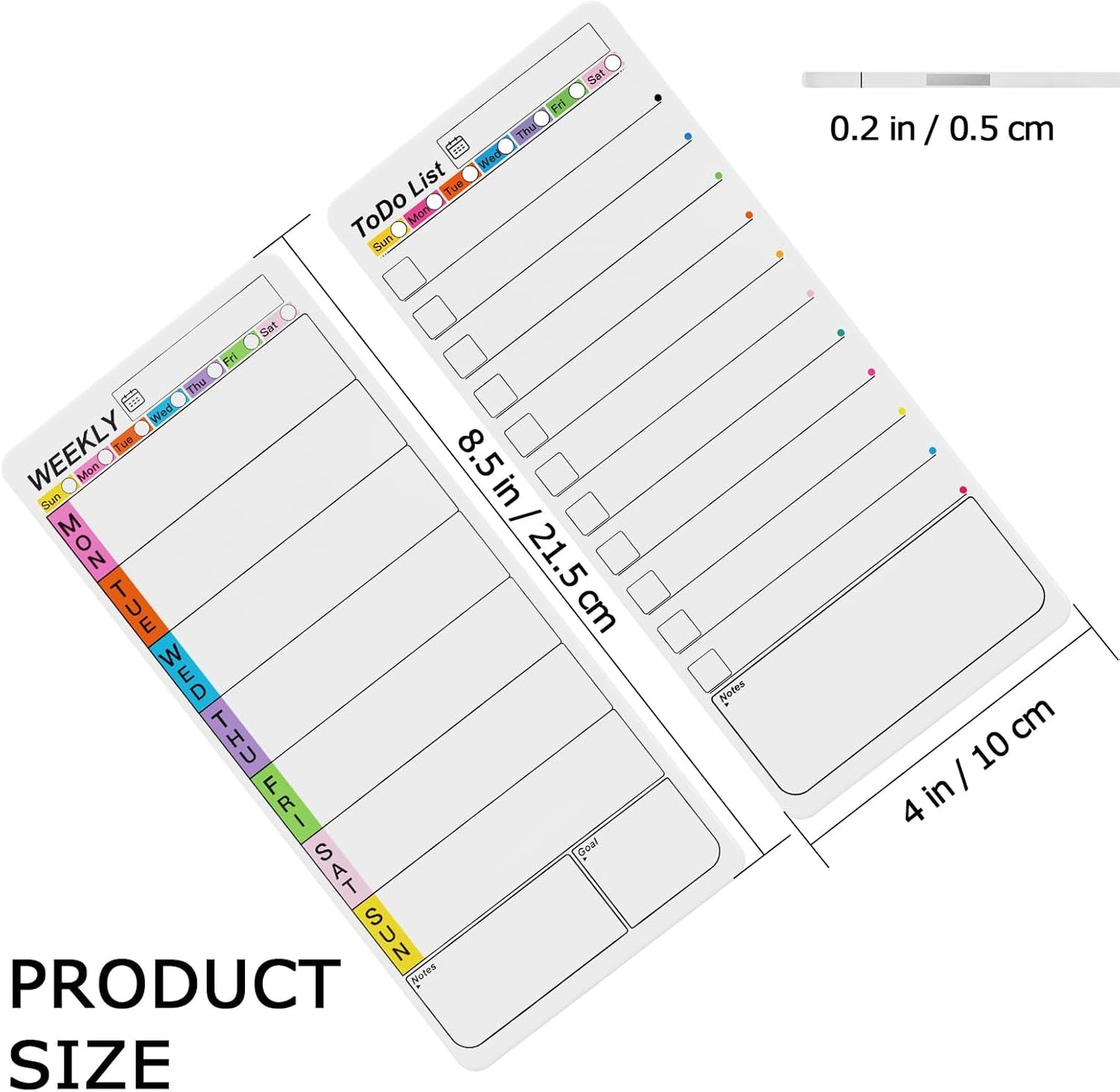 Skiennix Magnetic Monitor Memo Board - Dry Erase Weekly Planner & Daily To-Do List | Home & Office Use