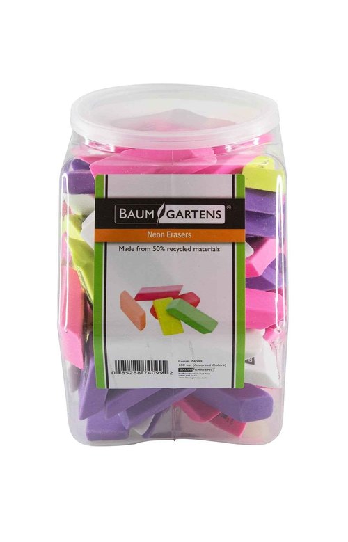 ERASERS NEON Pack of 100