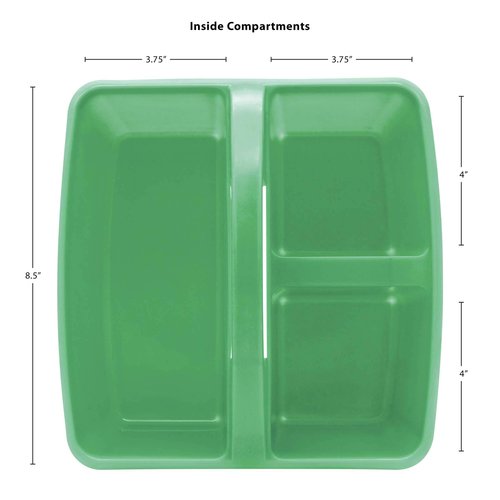 Teacher Created Resources Mint Portable Plastic Storage Caddy 6-Pack for Classrooms, Kids Room, and Office Organization, 3 Compartment
