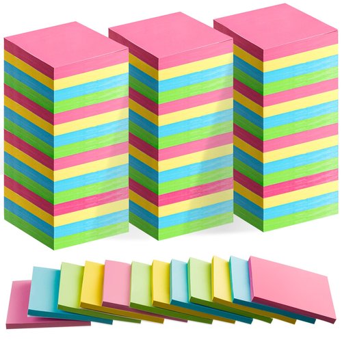 Fainne 120 Pack Sticky Notes Bulk Back to School Supplies Self Stick Note Pads Paper Memo for Office First Day of School Student Teacher Essentials (3 x 3 Inch,Simple Color)