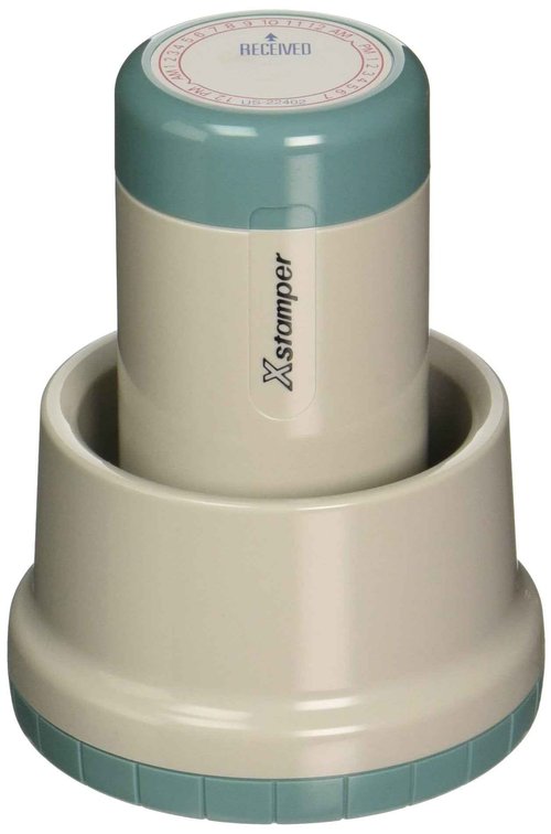 Xstamper XpeDater Rotary Time Stamp (XST22402),Red/Blue