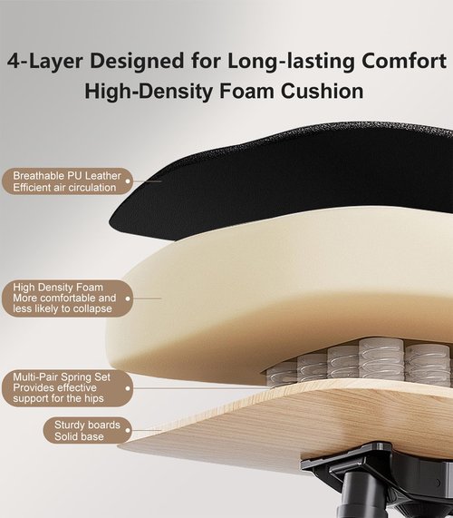 Big and Tall Office Chair, 500lbs Leather Executive Office Chair with Flip-up Arm, Heavy Duty Desk Chair with Adjustable Lumbar Support, Ergonomic High Back Computer Chair for Home, Quiet Rubber Wheel