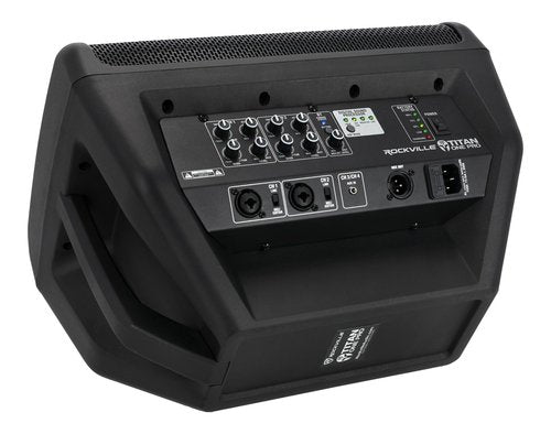 Rockville TITAN ONE PRO 600W 8" Battery-Powered PA Speaker, Bluetooth, DSP Modes, TWS, 15-Hour Battery, Built-in Mixer, Perfect for Live Performances, DJs, and Events
