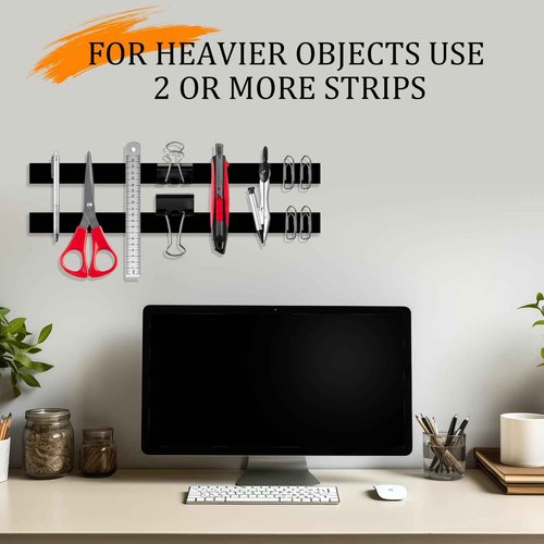Towjug Flexible Magnetic Tape Strip Roll with 3M Adhesive Backing,(1in Wide x40ft Long) Sticky Magnet Tape Strips for Kitchen, Garage Whiteboards Fridge DIY Organization